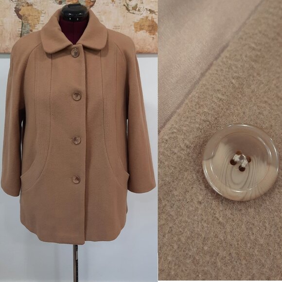 Vtg 80s wool peacoat - Mark Reed brand - Picture 1 of 12